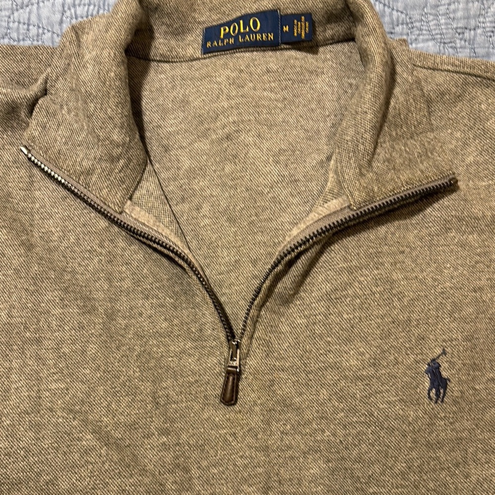 Ralph Lauren Tan Quarter-Zip Pullover